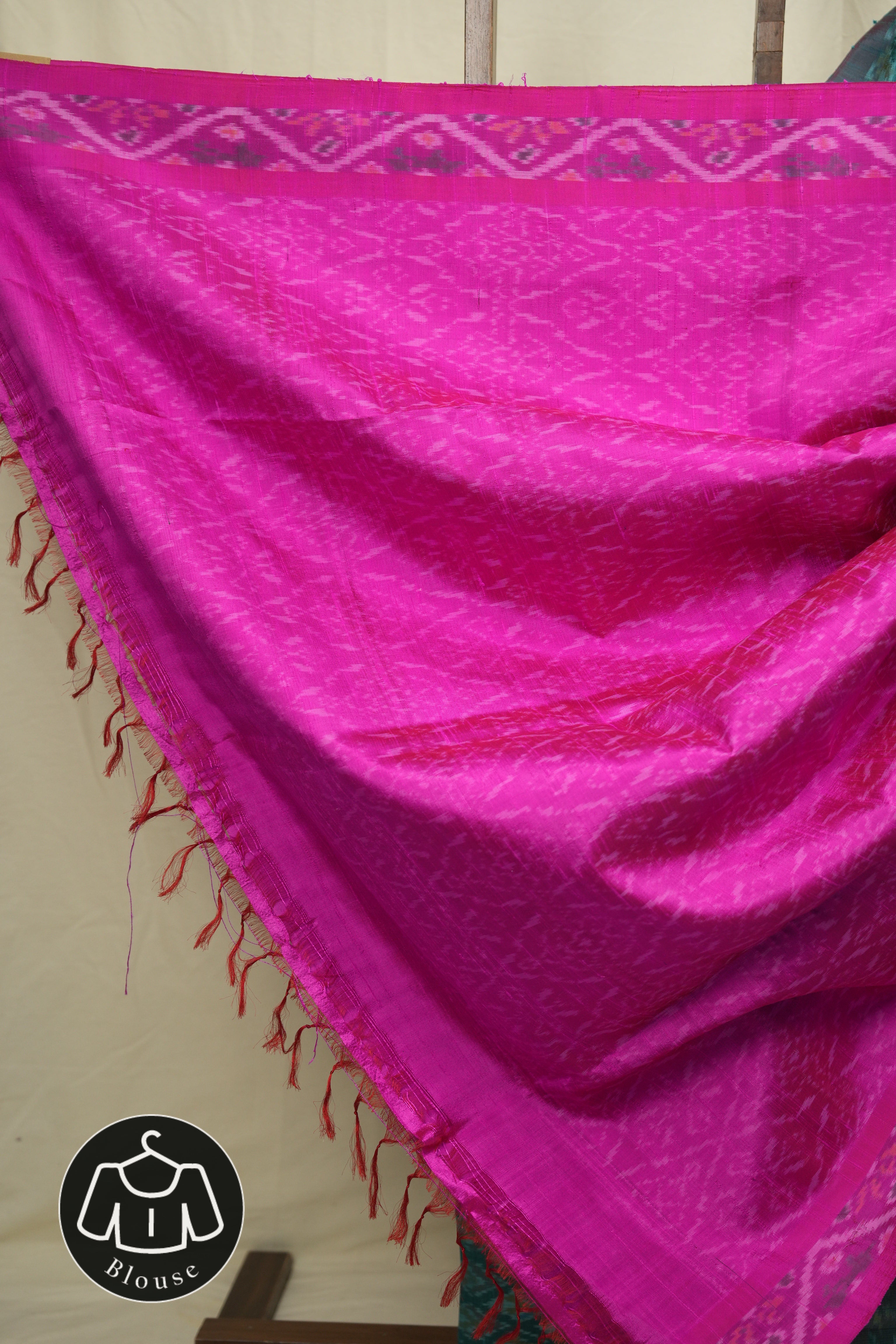 Aqua Blue Raw Silk Ikat Saree - SRABRSIS1054