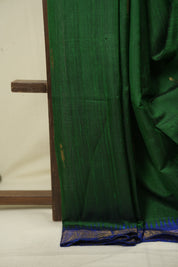Dark Green Raw Silk Saree - SRDGRSS1119