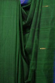 Dark Green Raw Silk Saree - SRDGRSS1119