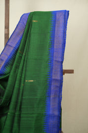 Dark Green Raw Silk Saree - SRDGRSS1119