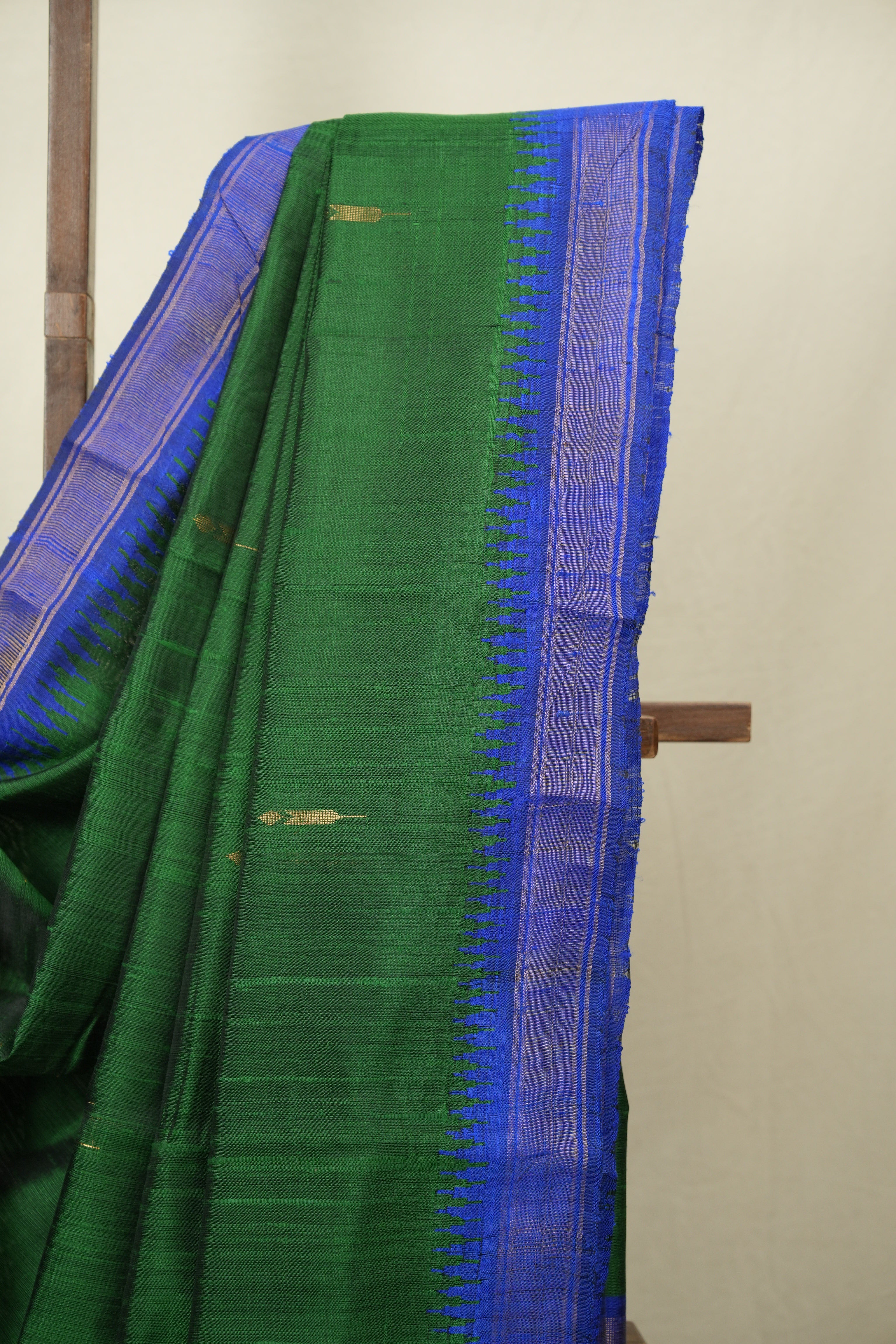 Dark Green Raw Silk Saree - SRDGRSS1119