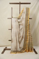 Off -White HBP Kota Doria Saree - SROWKDS180