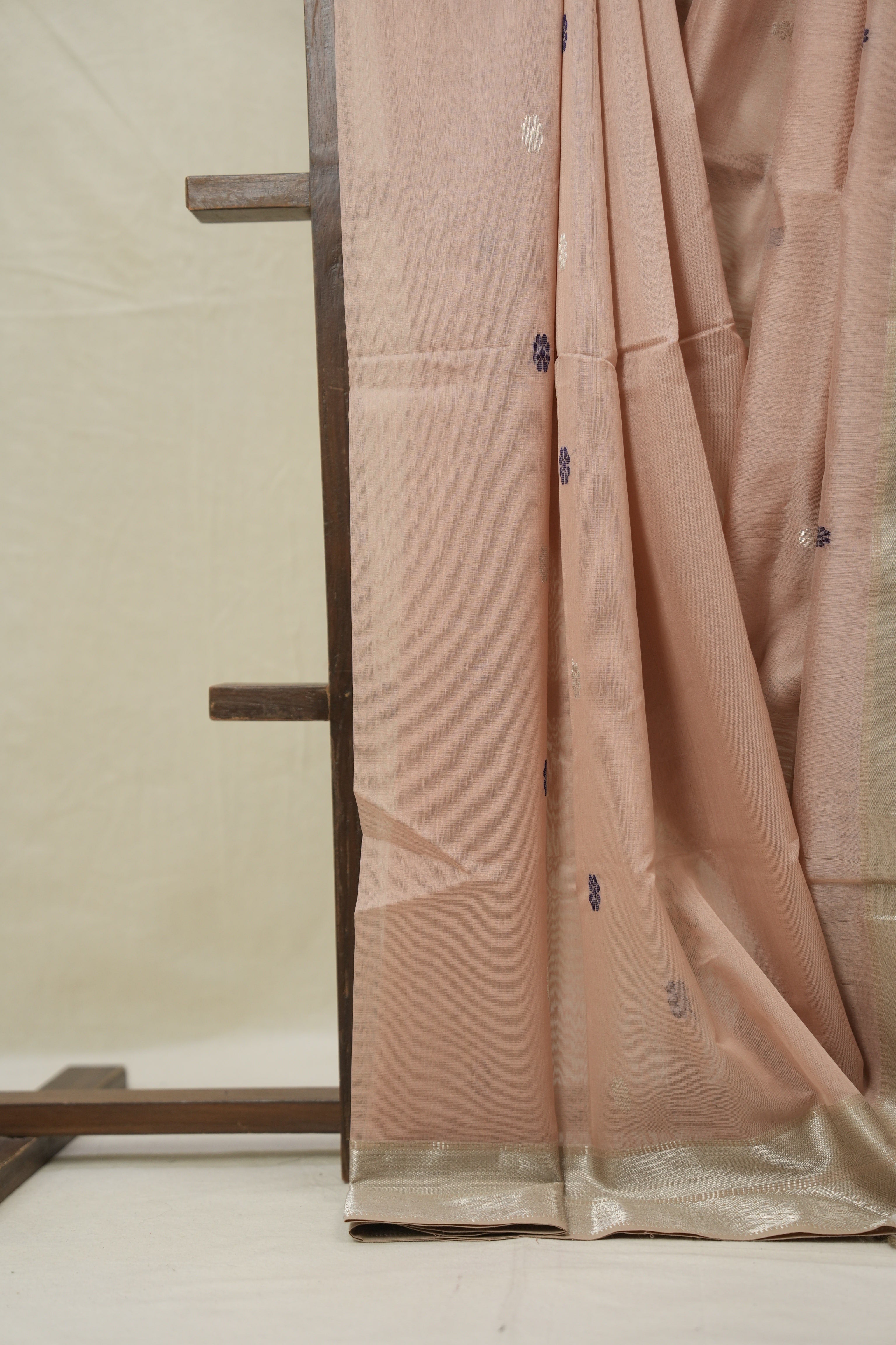 Pale Pink Maheshwari Saree - SRPPMS1054