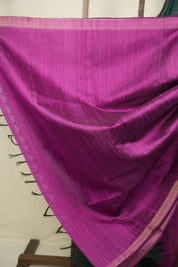 Bottle Green Raw Silk Saree - SRBGRSS1120