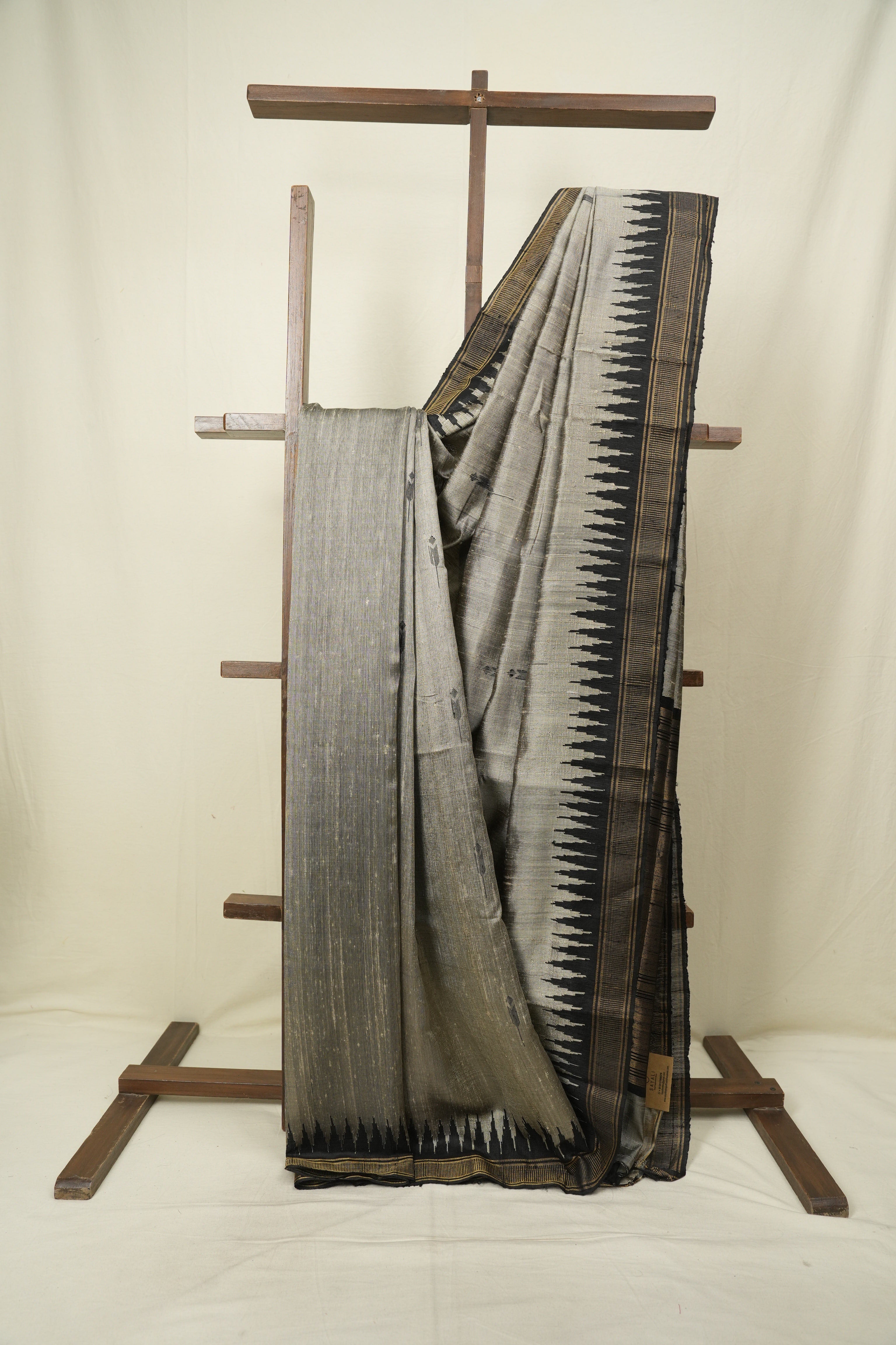 Grey Raw Silk Saree - SRGRSS1110