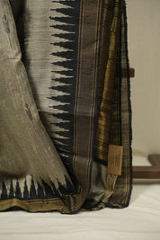 Grey Raw Silk Saree - SRGRSS1110