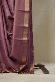 Pink Tussar Silk Saree - SRPTSS1696