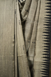 Grey Raw Silk Saree - SRGRSS1110