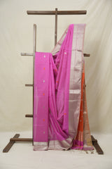 Pink Maheshwari Saree - SRPMS1053