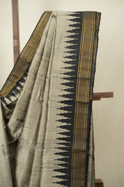 Grey Raw Silk Saree - SRGRSS1110