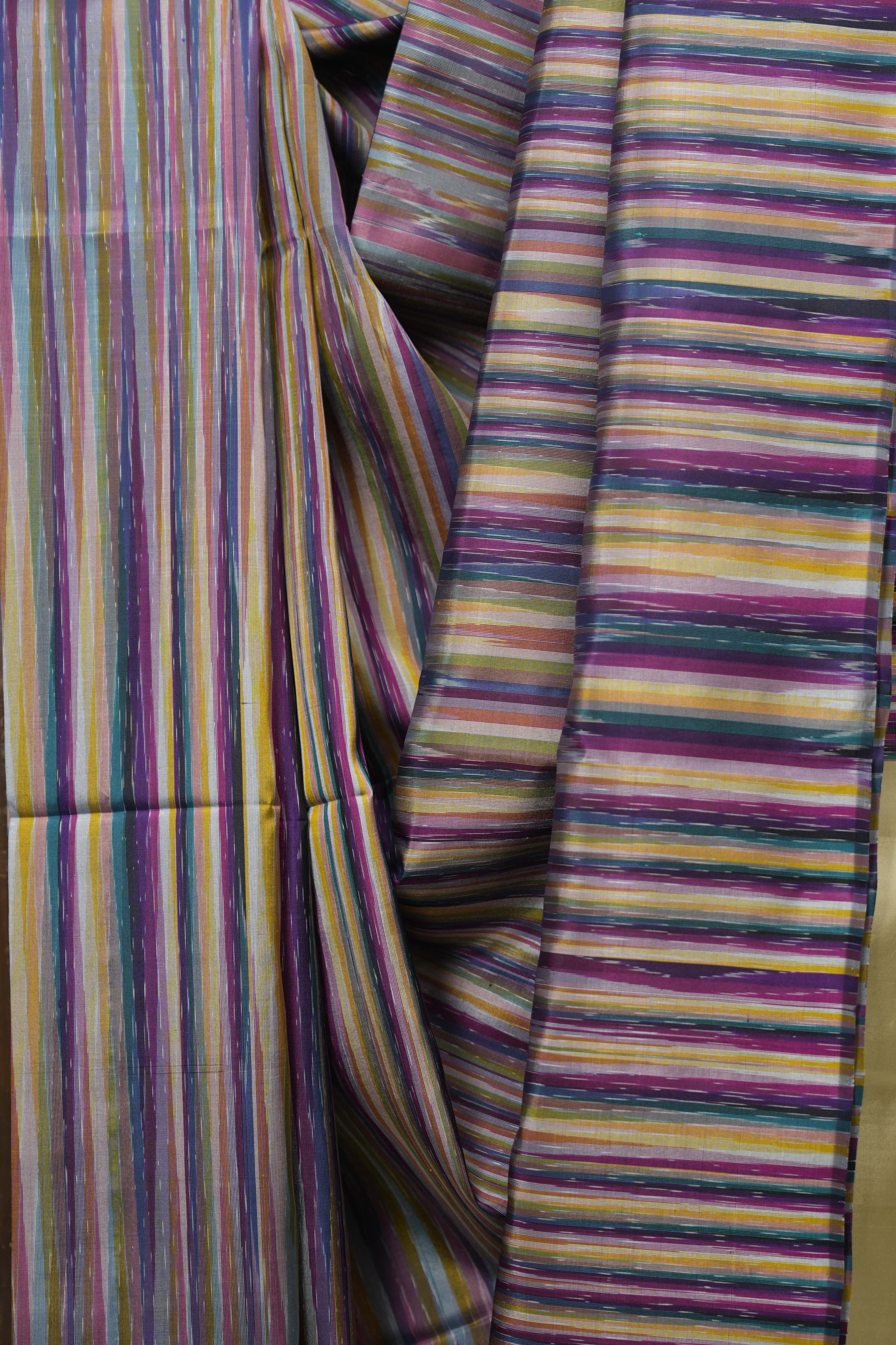 Multicolour Soft Silk Saree - SRMSSS449