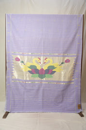 Lavender Cotton Paithani Saree - SRLCPS696