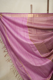 Pink Tussar Silk Saree - SRPTSS1696