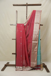 Crimson Red Maheshwari Saree - SRCRMS1050