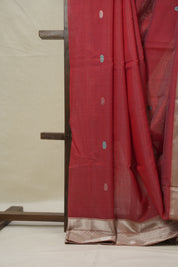 Crimson Red Maheshwari Saree - SRCRMS1050