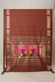Two Tone Maroon Paithani Saree - SRTTMCPS708