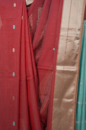 Crimson Red Maheshwari Saree - SRCRMS1050
