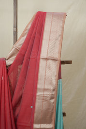 Crimson Red Maheshwari Saree - SRCRMS1050