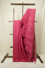 Pink Raw Silk Saree - SRPRSS1104