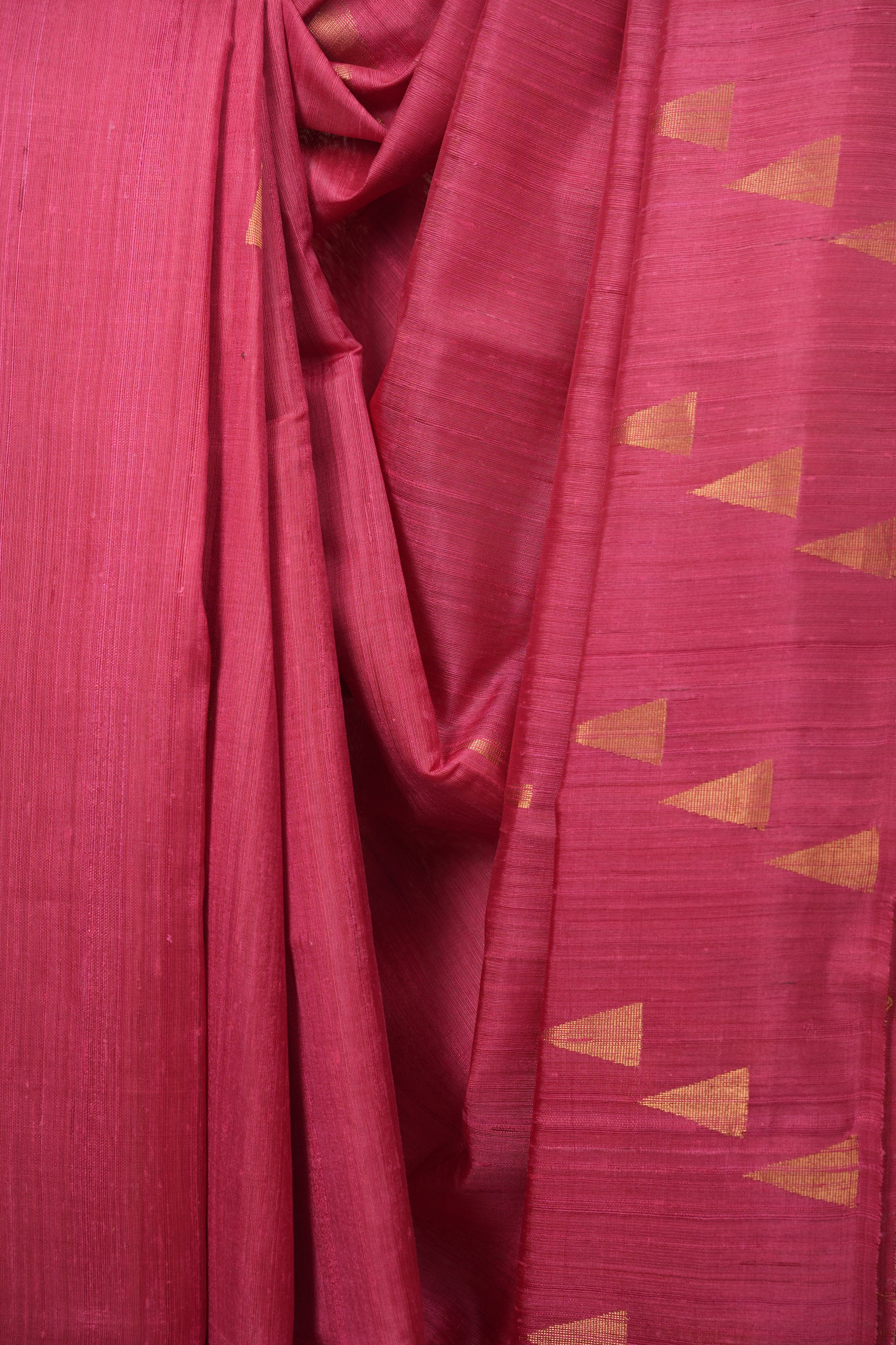 Pink Raw Silk Saree - SRPRSS1104