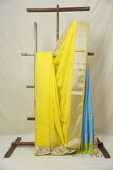 Neon Yellow Maheshwari Saree - SRNYMS1052