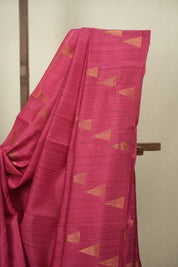Pink Raw Silk Saree - SRPRSS1104