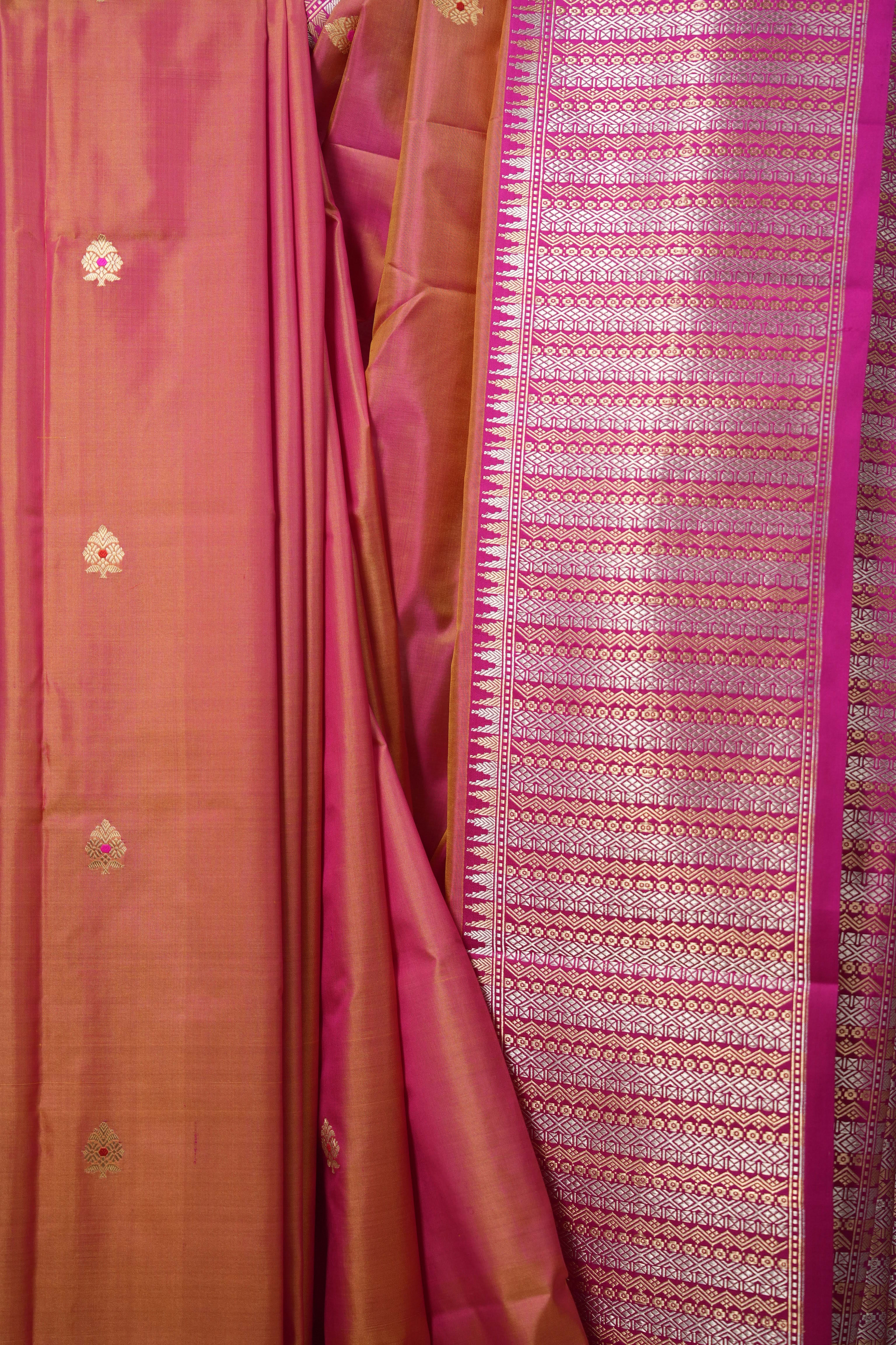 Rose Pink Banarasi Silk Saree - SRRPBSS803