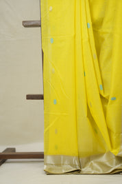 Neon Yellow Maheshwari Saree - SRNYMS1052