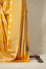 Turmeric Yellow Banarasi Silk Saree - SRTYBSS797