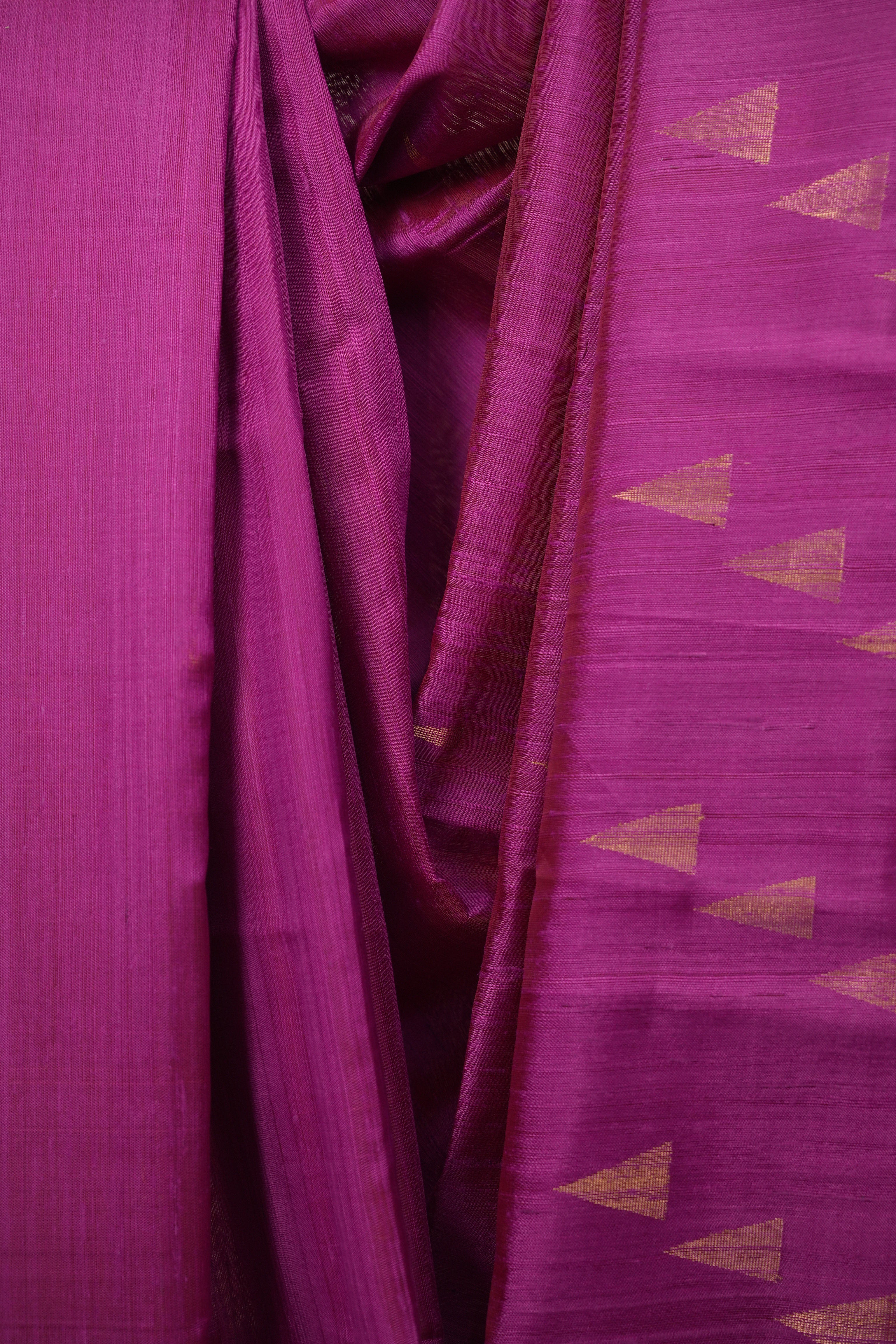 Rani Pink Raw Silk Saree - SRRPRSS1103