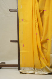 Yellow Maheshwari Saree - SRYMS1051