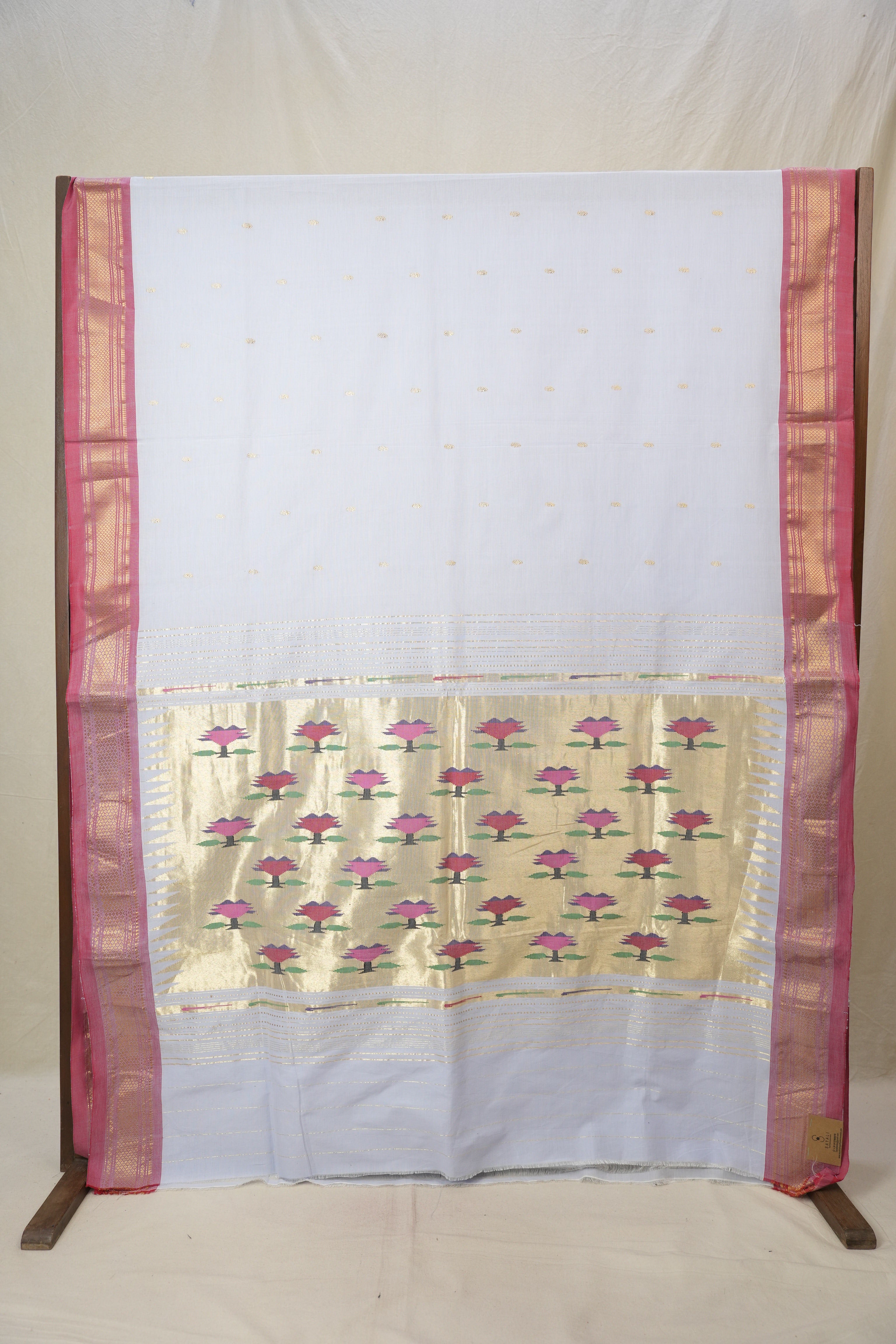 Lavender Cotton Paithani Saree - SRLCPS701