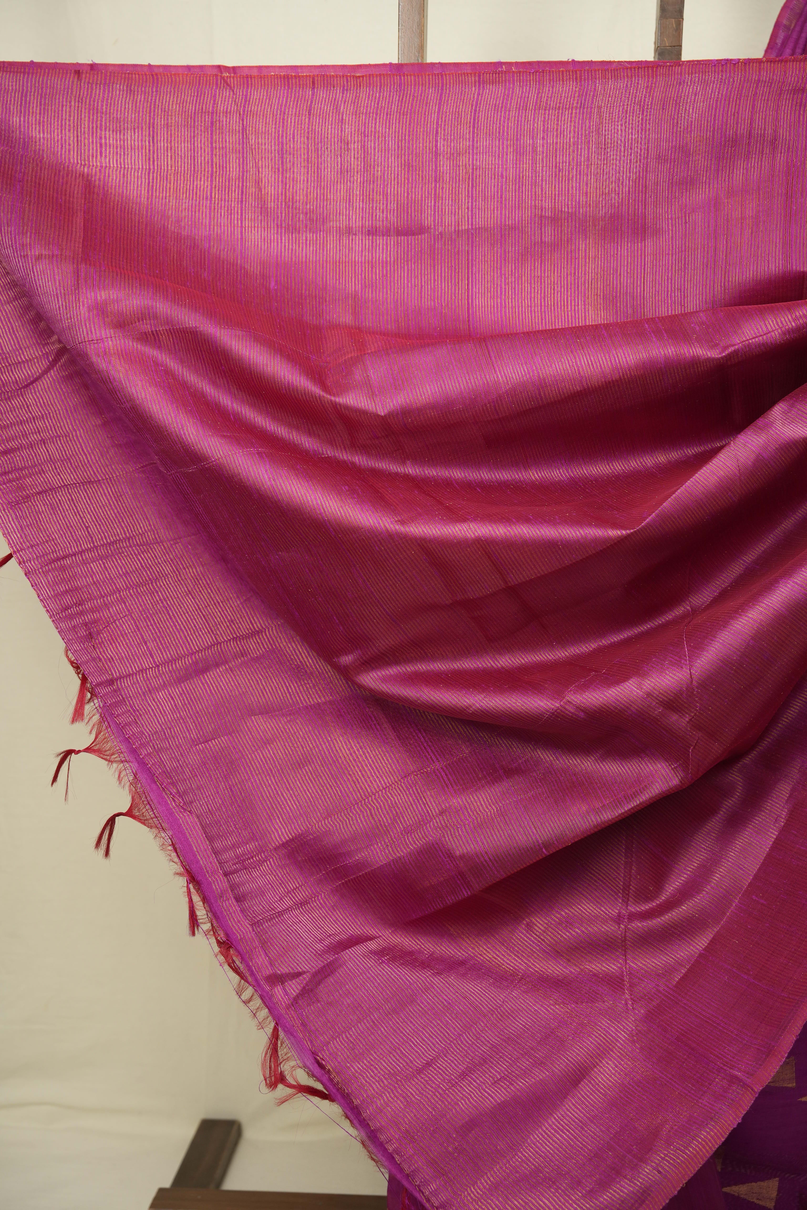 Rani Pink Raw Silk Saree - SRRPRSS1103