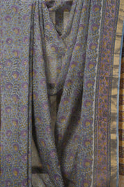 Gray HBP Kota Doria Saree - SRGKDS202