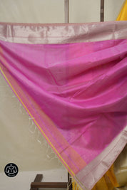 Yellow Maheshwari Saree - SRYMS1051