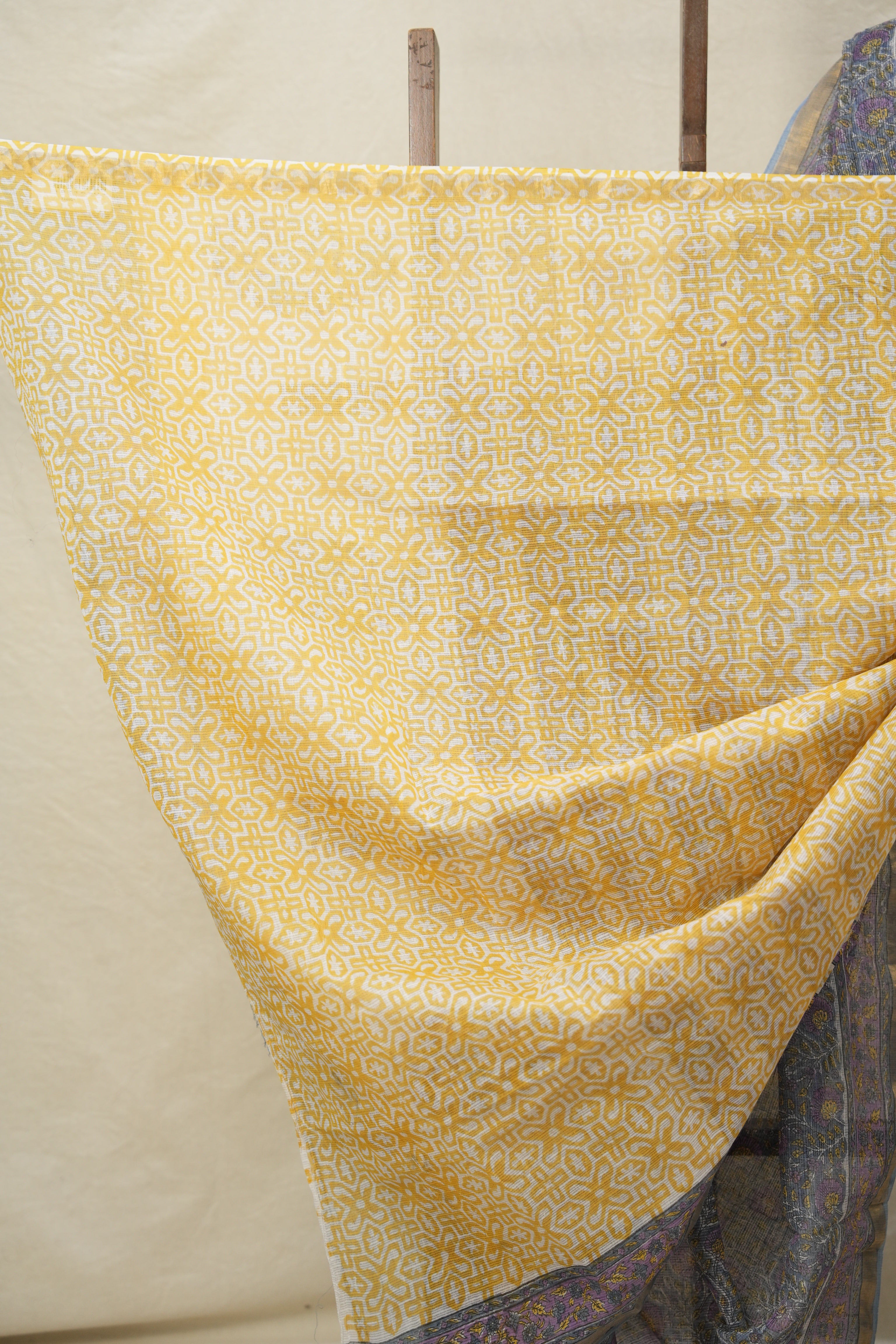 Gray HBP Kota Doria Saree - SRGKDS202