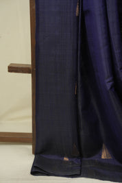 Navy Blue Raw Silk Saree - SRNBRSS1105