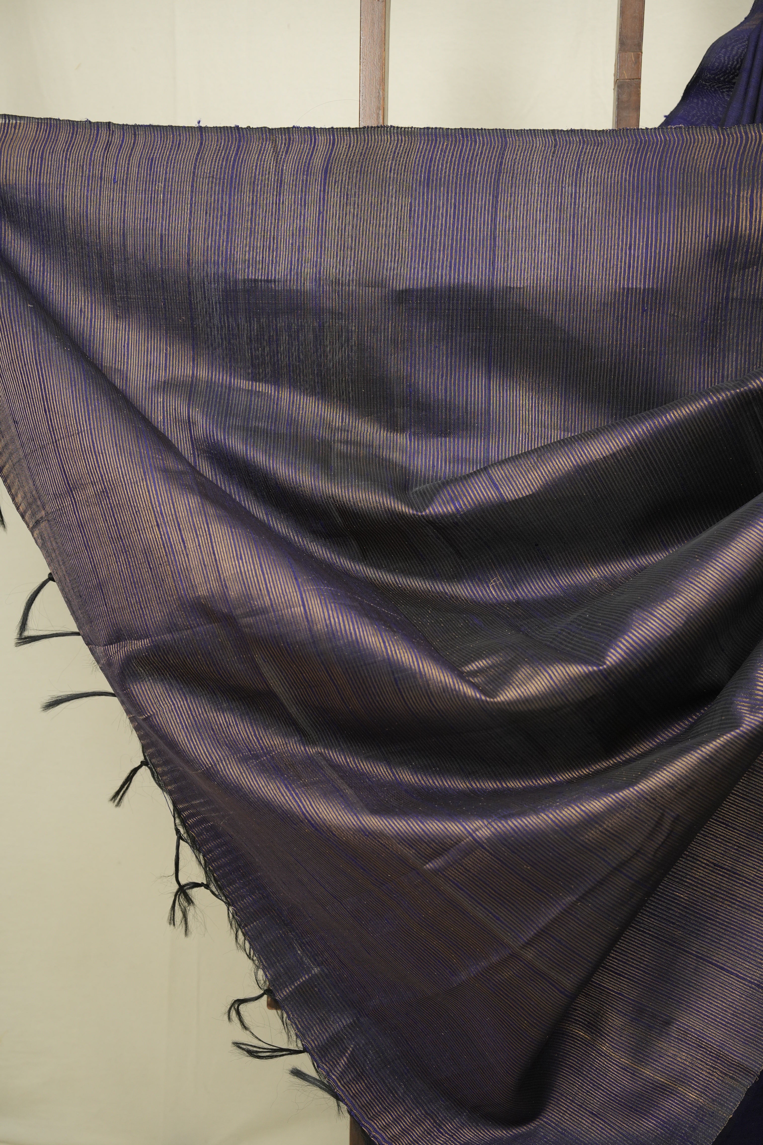 Navy Blue Raw Silk Saree - SRNBRSS1105
