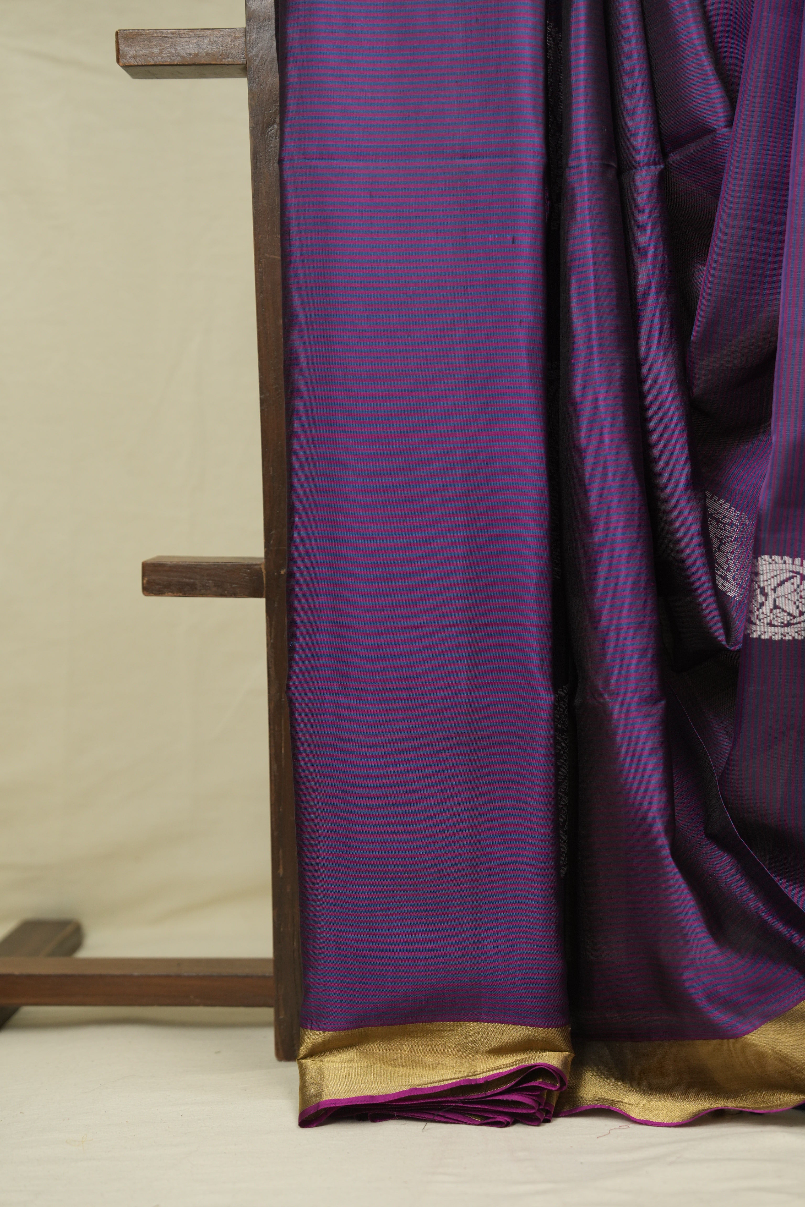 Blue -Pink Soft Silk Saree - SRBPSSS439