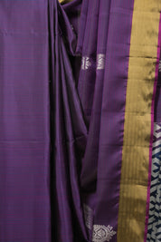 Blue -Pink Soft Silk Saree - SRBPSSS439