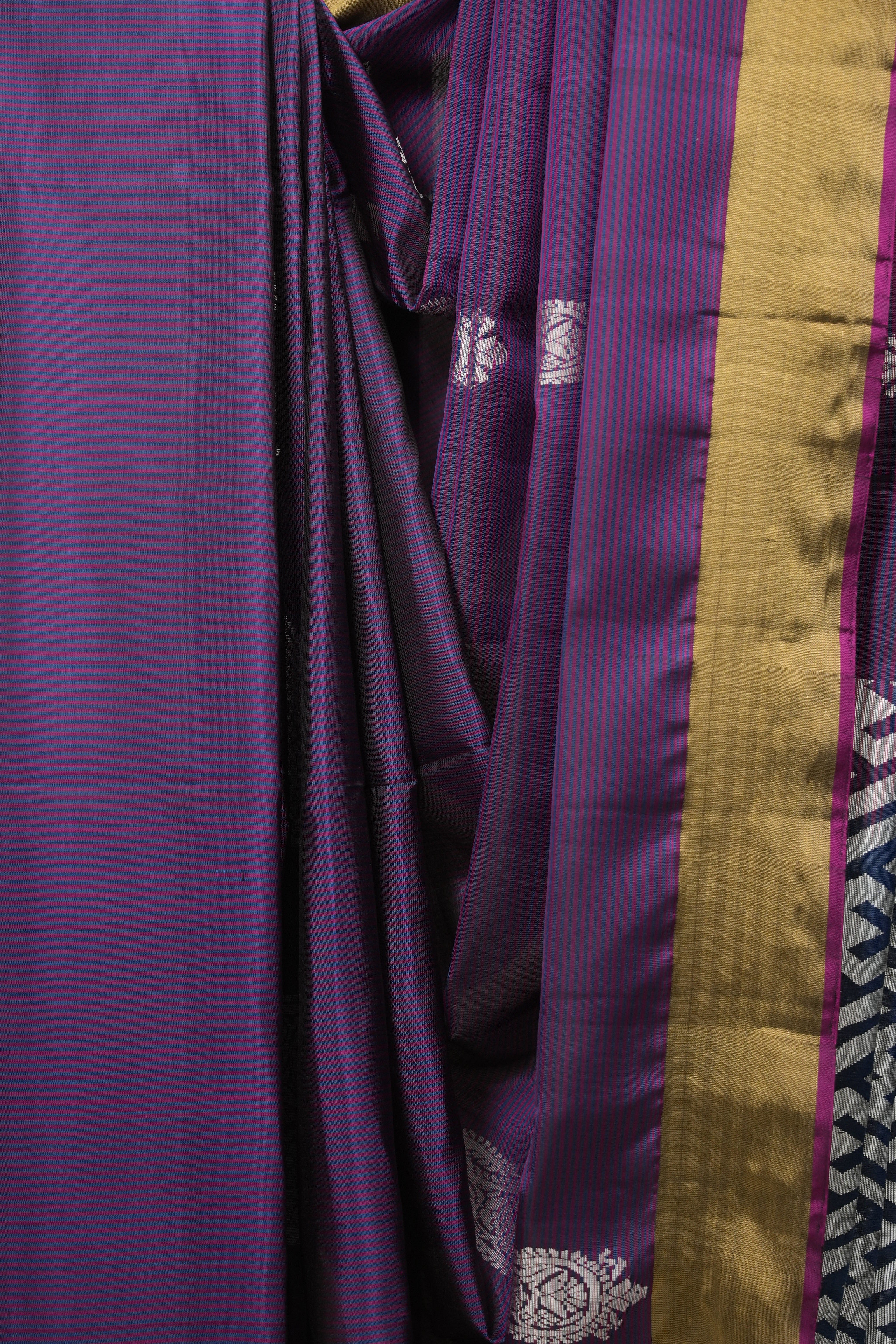 Blue -Pink Soft Silk Saree - SRBPSSS439