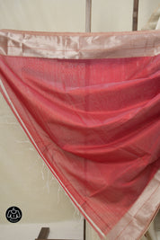 White Maheshwari Saree - SRWMS1049