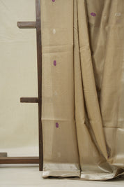 Sand Beige Maheshwari Saree - SRSBMS1048