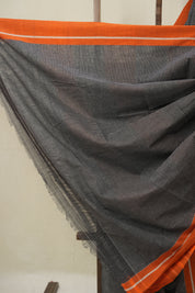 Black Small Checks Cotton Patteda Anchu Saree - SRBPAS348