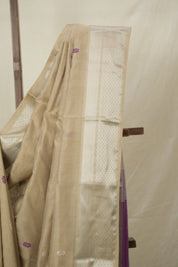 Sand Beige Maheshwari Saree - SRSBMS1048