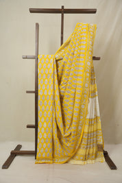 Yellow HBP Cotton Saree - SRYCS3386