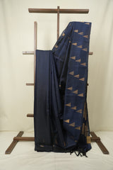 Teal Blue Raw Silk Saree - SRTBRSS1107