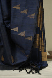 Teal Blue Raw Silk Saree - SRTBRSS1107