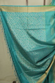 Aqua Blue Soft Silk Saree - SRABSSS452