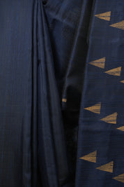Teal Blue Raw Silk Saree - SRTBRSS1107
